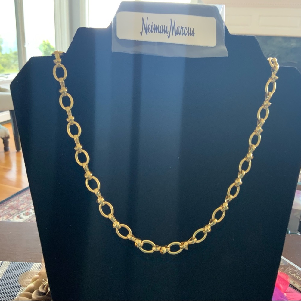 ♥️BRAND NEW♥️ Oval link, 18k gold over silver necklace  from Neiman Marcus